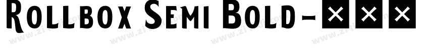 Rollbox Semi Bold字体转换